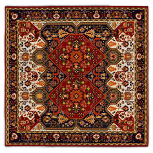 رومیزی طرح قالی